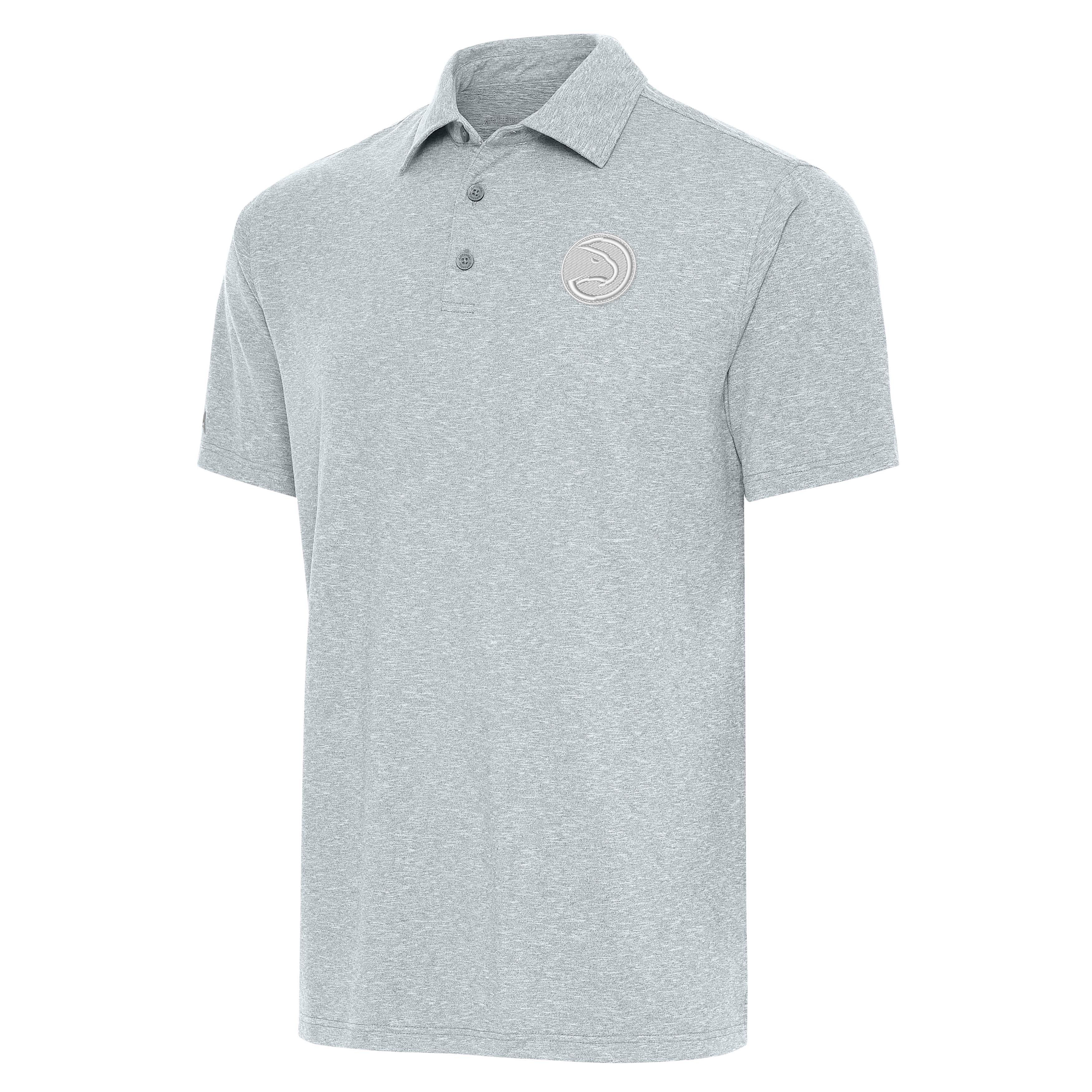 Antigua Men's Atlanta Hawks Par 3 Polo-Light Grey